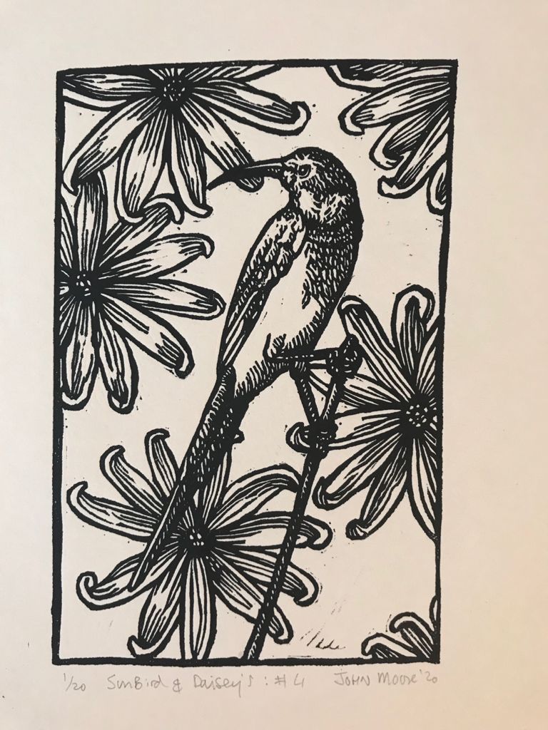 Sunbirds and Daisies No. 4