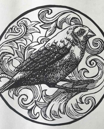 Scrollwork Series : Locust Finch