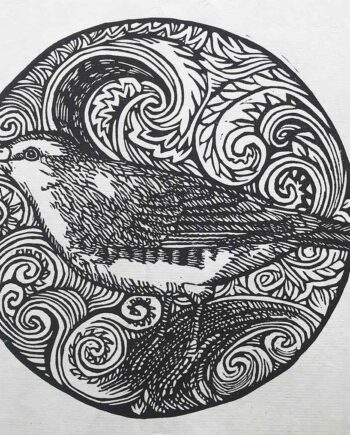 Scrollwork Series : Orange-Breasted Waxbill