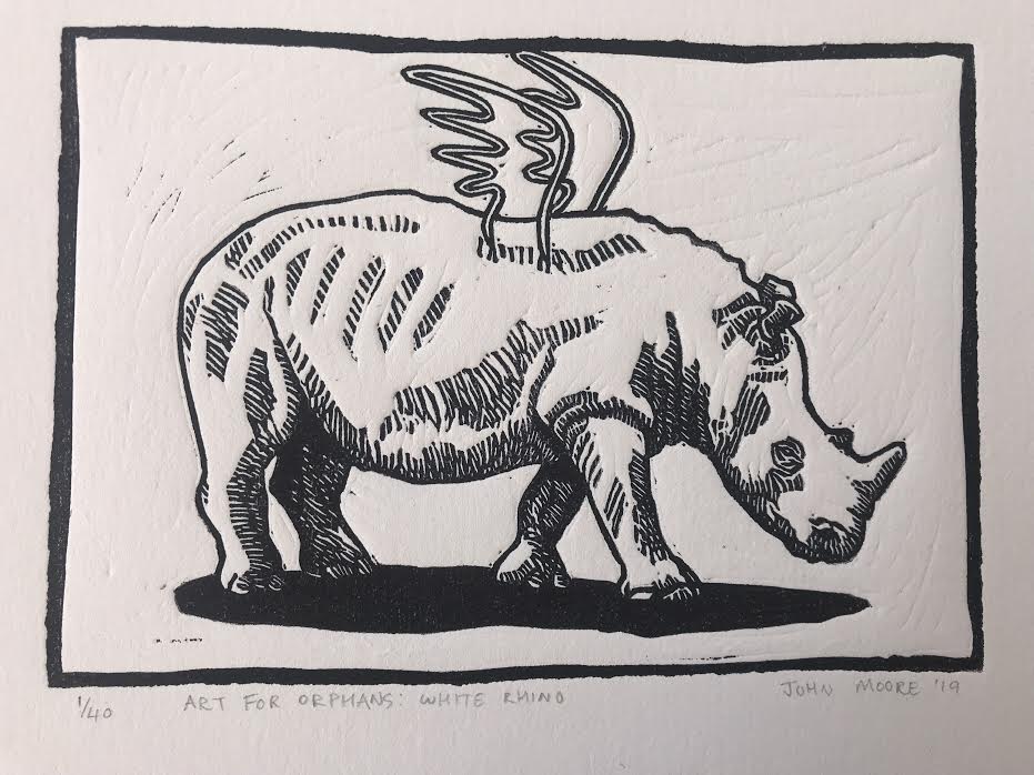 Art for Orphans: White Rhino Angel Wings